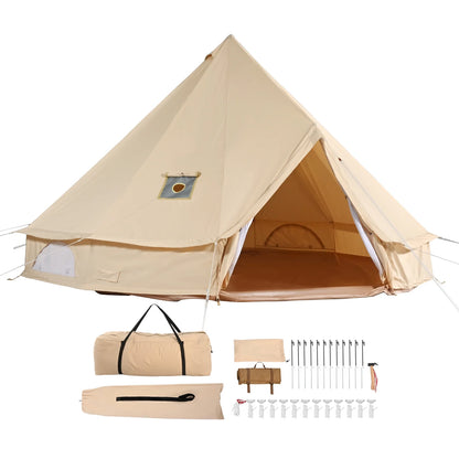 Canvas Bell  4-Season Camping Yurt Tent with Stove Jack