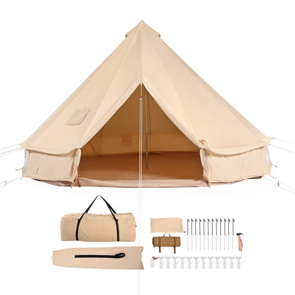 Canvas Bell  4-Season Camping Yurt Tent with Stove Jack