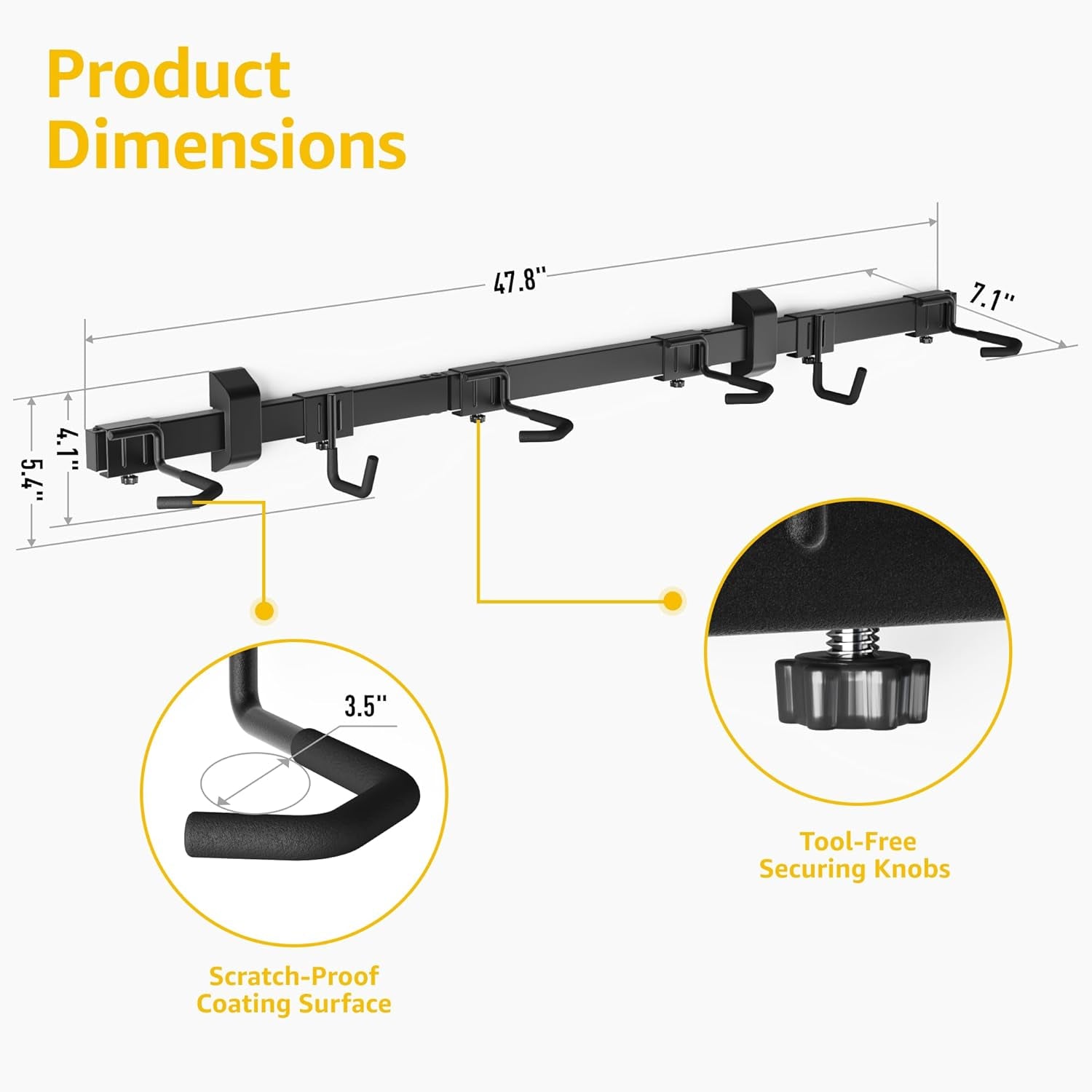 Heavy-Duty adjustable 4-Bike Bike Storage Rack 