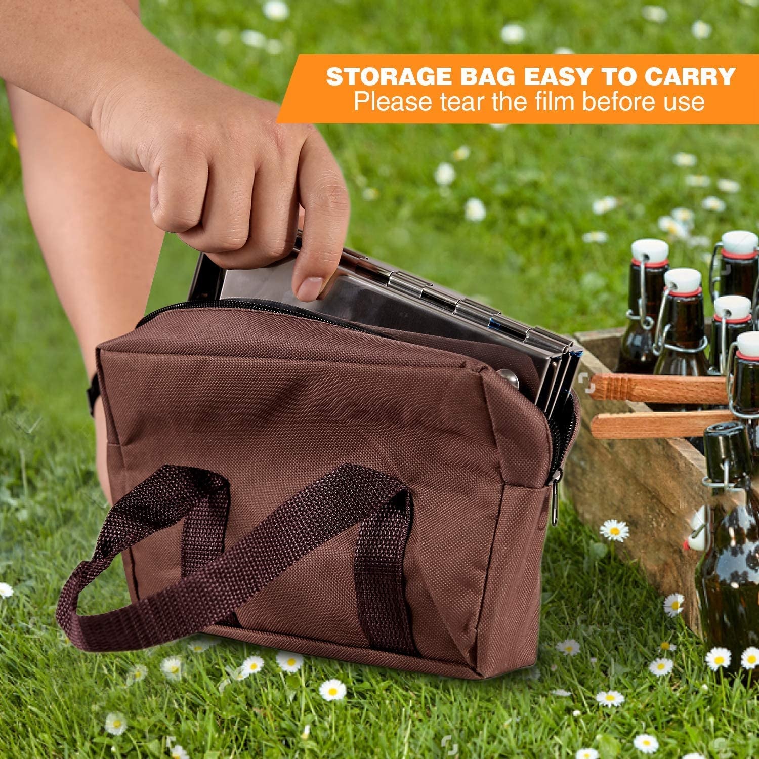 Portable Stainless Steel Wood Burning Folding Camp Stove  