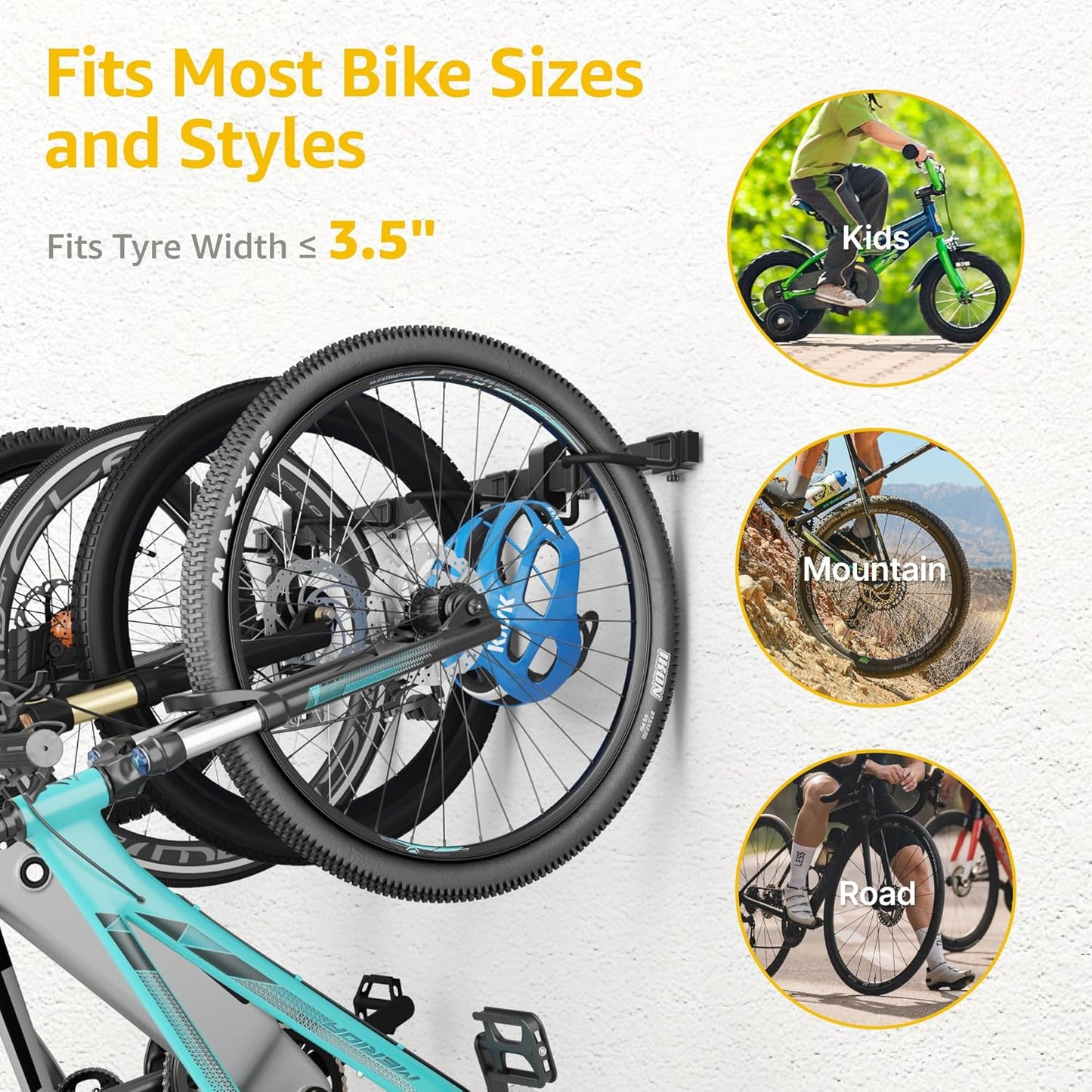 Heavy-Duty adjustable 4-Bike Bike Storage Rack 