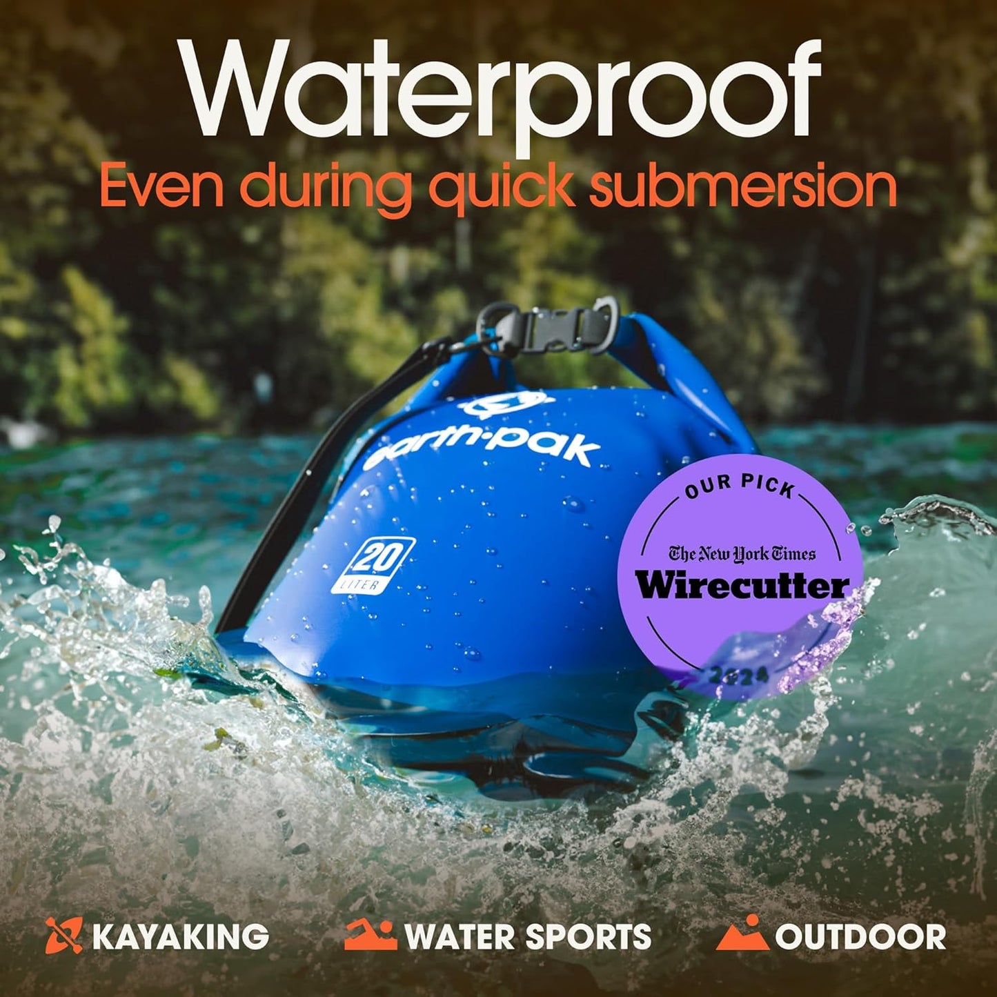 Waterproof Dry Bag - Roll Top Waterproof Backpack Sack  with Waterproof Phone Case