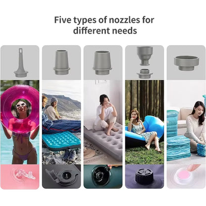 Portable Rechargeable Air Pump with Flashlight 
