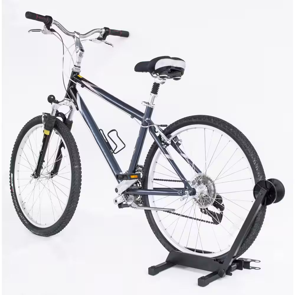 Black 1-Bike Portable Floor Stand Garage Bike Rack