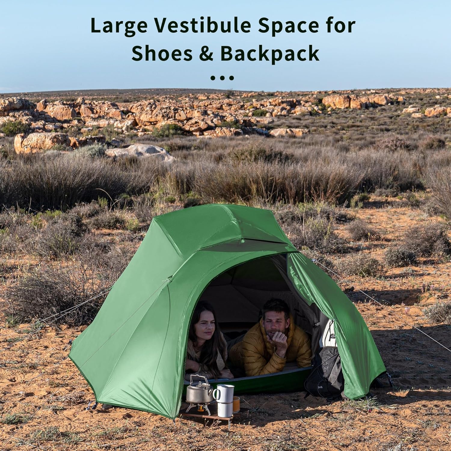 Camping Tent Waterproof Professional Tent Ultralight Trekking Tent 4 Seasons Tent 3 People Outdoor Camping Lightweight Tent Backpacking Cycling Hiking | with Footprint, Free Standing, Dome, Camping, Hiking, Waterproof