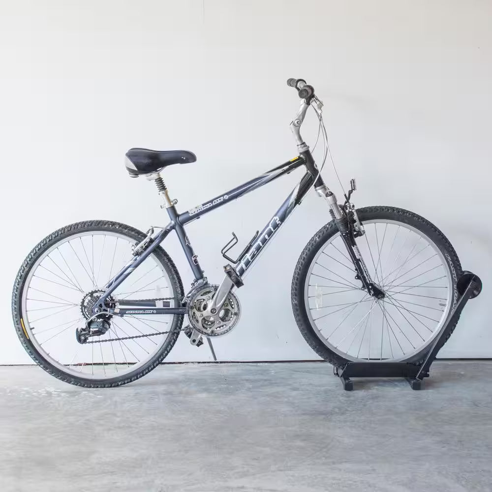 Black 1-Bike Portable Floor Stand Garage Bike Rack