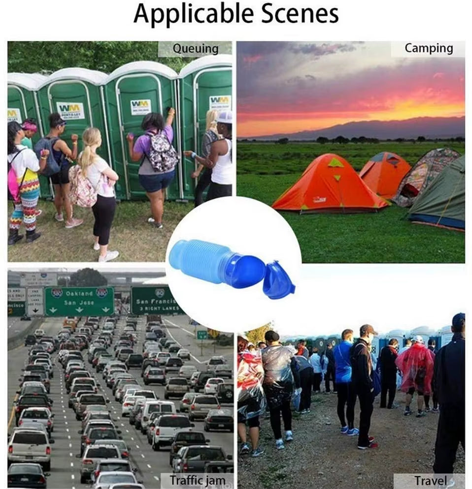 750Ml Adult Urinal Portable Shrinkable Personal Mobile Toilet Potty Women Kid Pee Bottle for Outdoor Car Travel Traffic Camping