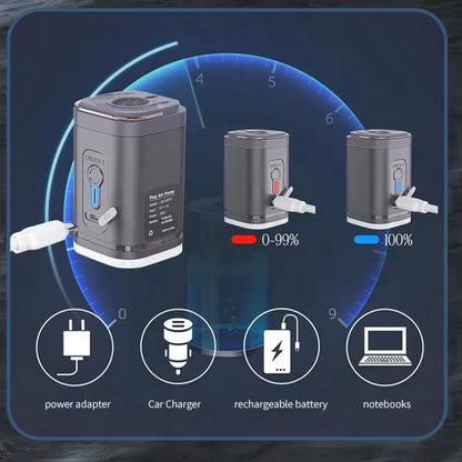 Portable Rechargeable Air Pump with Flashlight 