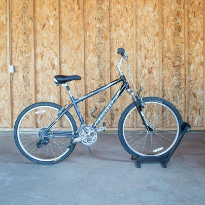 Black 1-Bike Portable Floor Stand Garage Bike Rack