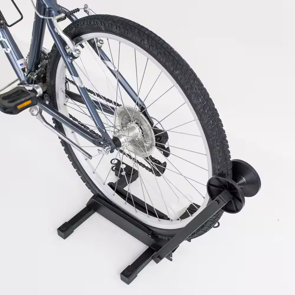 Black 1-Bike Portable Floor Stand Garage Bike Rack