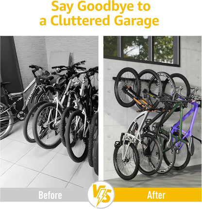 Heavy-Duty adjustable 4-Bike Bike Storage Rack 