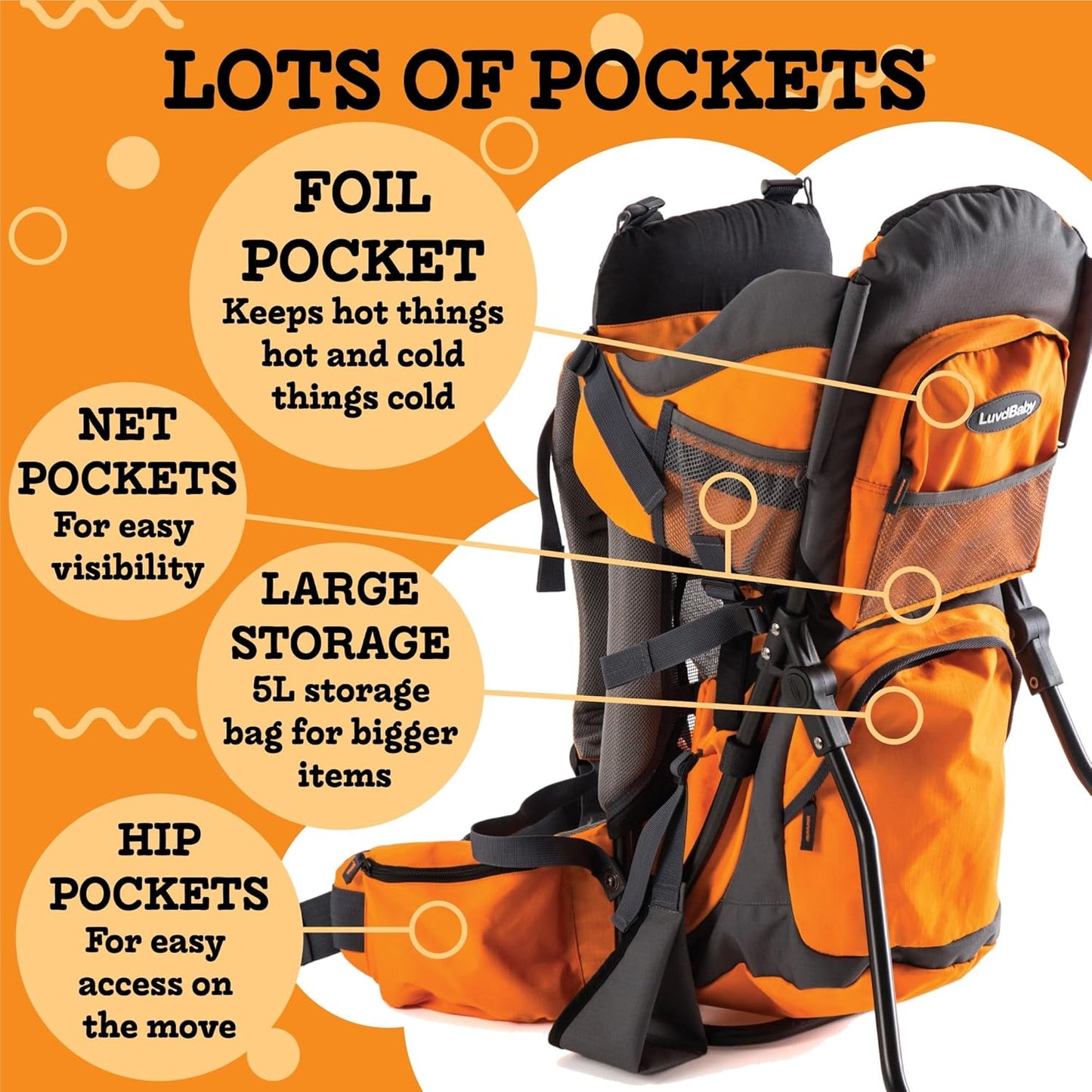 Hiking Baby Carrier Backpack with Hood