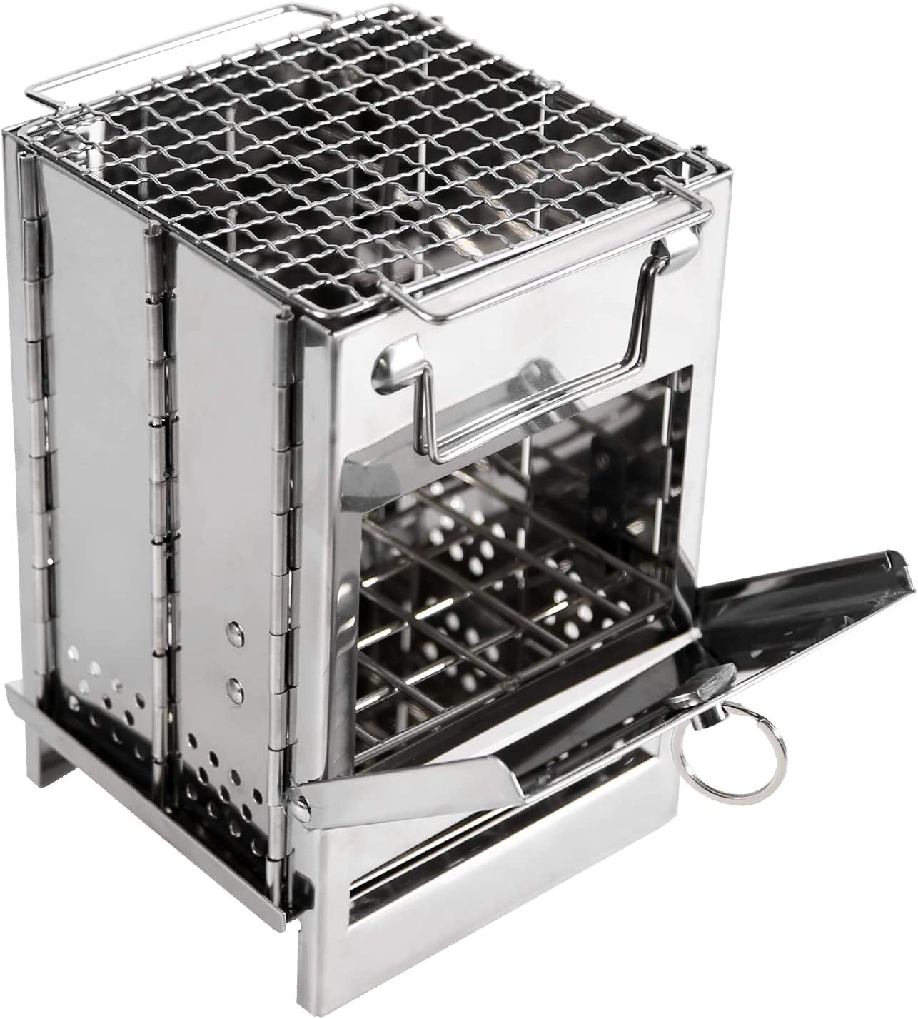 Portable Stainless Steel Wood Burning Folding Camp Stove  